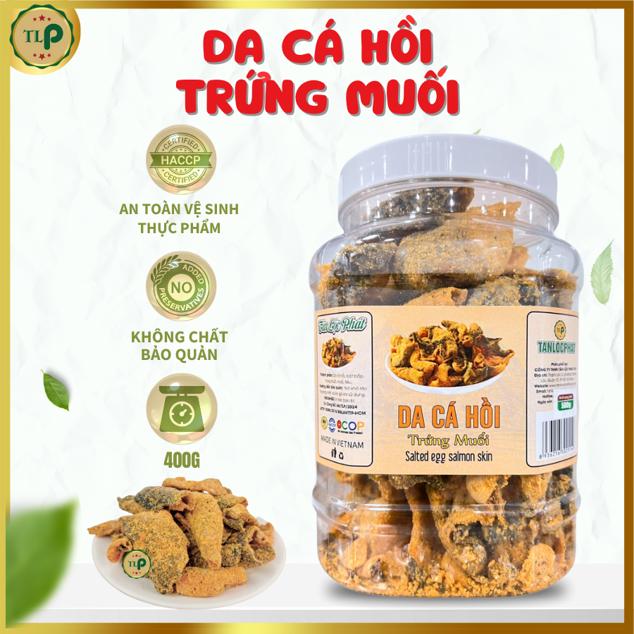 DA CÁ HỒI TRỨNG MUỐI TÂN LỘC PHÁT - HŨ 400G