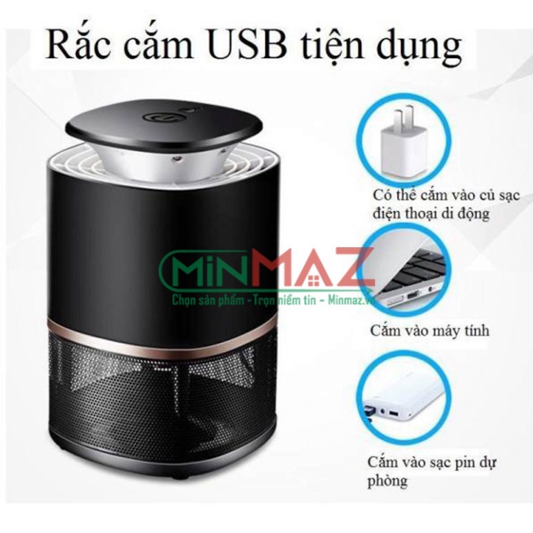 Đèn Bắt Muỗi, Hình Trụ, Cắm Cổng USB Thông Minh