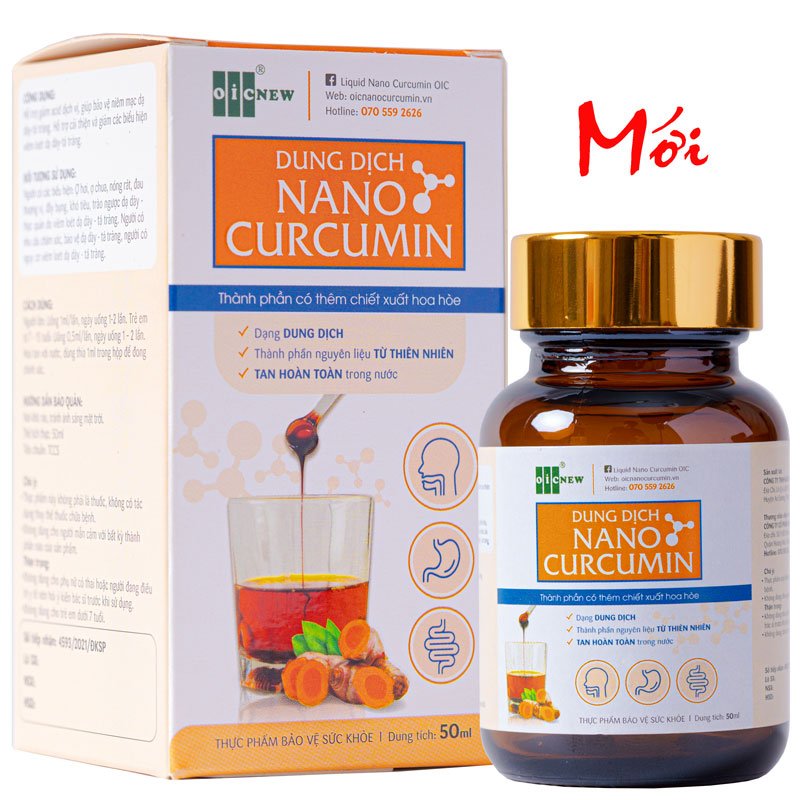 Liquid Nano Curcumin OIC hỗ trợ làm lành tổn thương niêm mạc dạ dày, phục hồi sức khỏe phụ nữ sau sinh