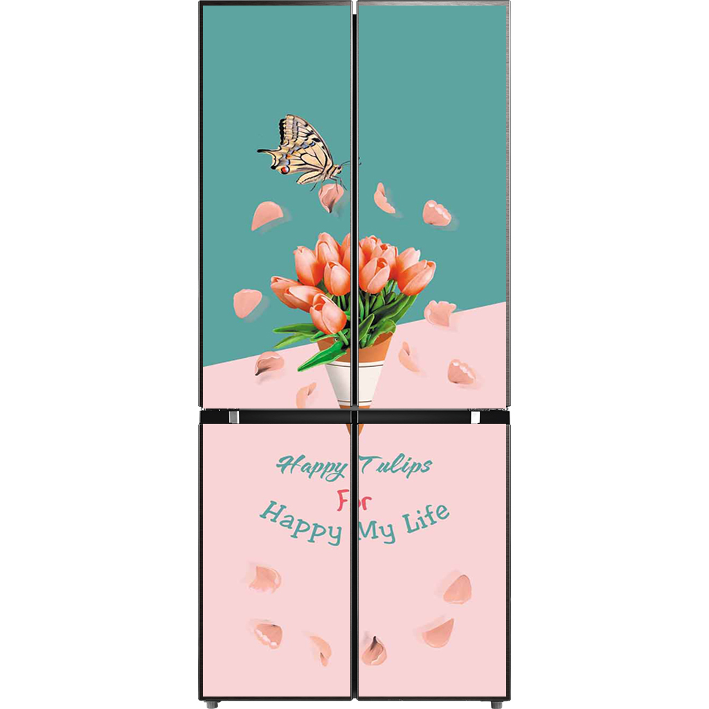 Decal dán trang trí tủ lạnh cao cấp sang trọng