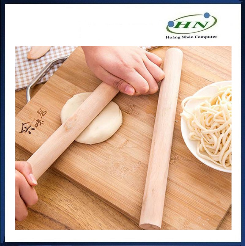 Cán lăn bột - Cây lăn bột bánh bằng gỗ dài 28cm
