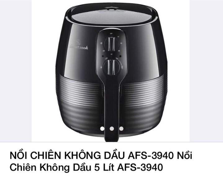 [HCM]Nồi chiên không dầu smart cook 3940