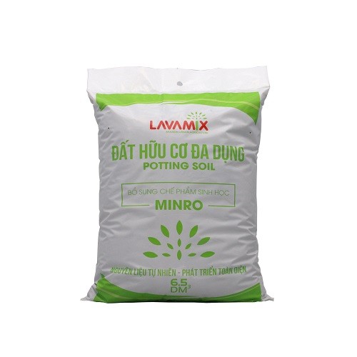 Đất Sạch Hữu Cơ Trồng Rau, Cây Kiểng LAVAMIX - Túi 6,5 dm3 - Đất Tơi Xốp và Pha Sẵn Chất Dinh Dưỡng Cho Cây