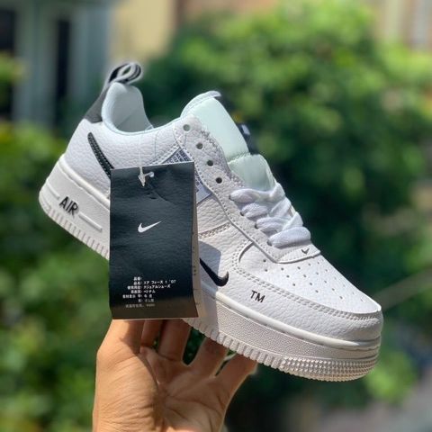 Giày Sneaker Air Force 1 Utility White Black low ( Giày AF1 TM)
