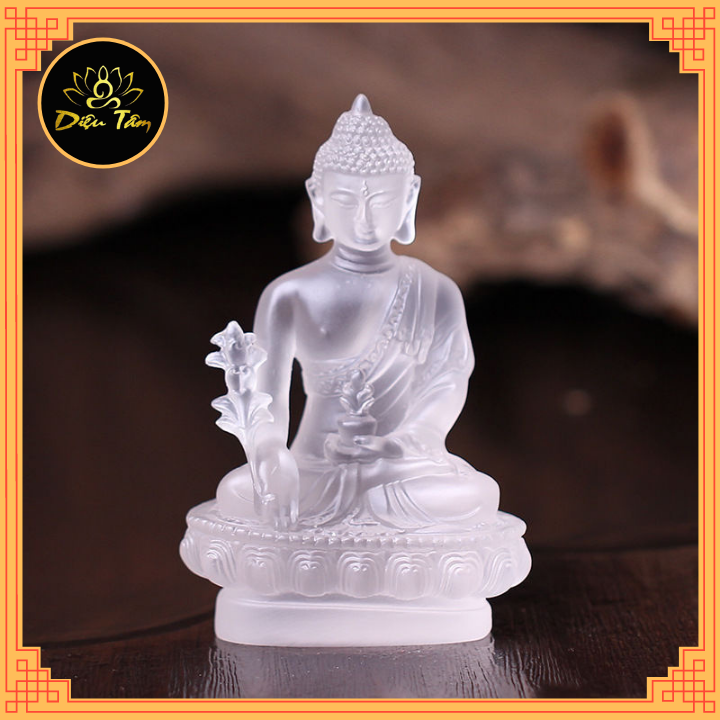 Tượng phật dược sư lưu ly cao 12cm màu sắc khác nhau