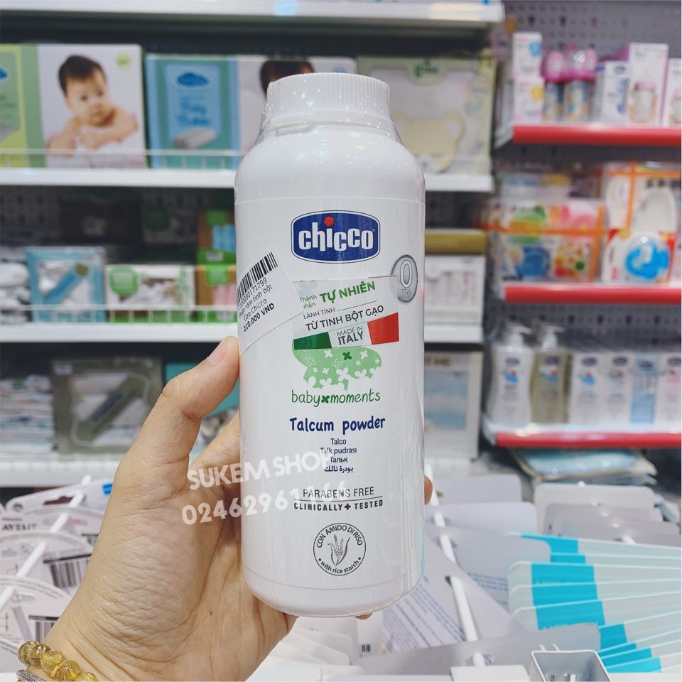 Phấn Rôm Tinh Bột Gạo Chicco Cho Bé - Sukem Shop
