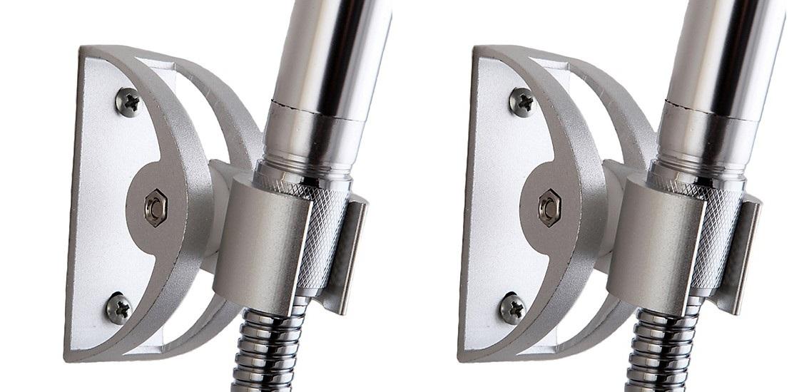 Combo 2 chiếc đế cài sen tắm chỉnh góc nhôm đúc