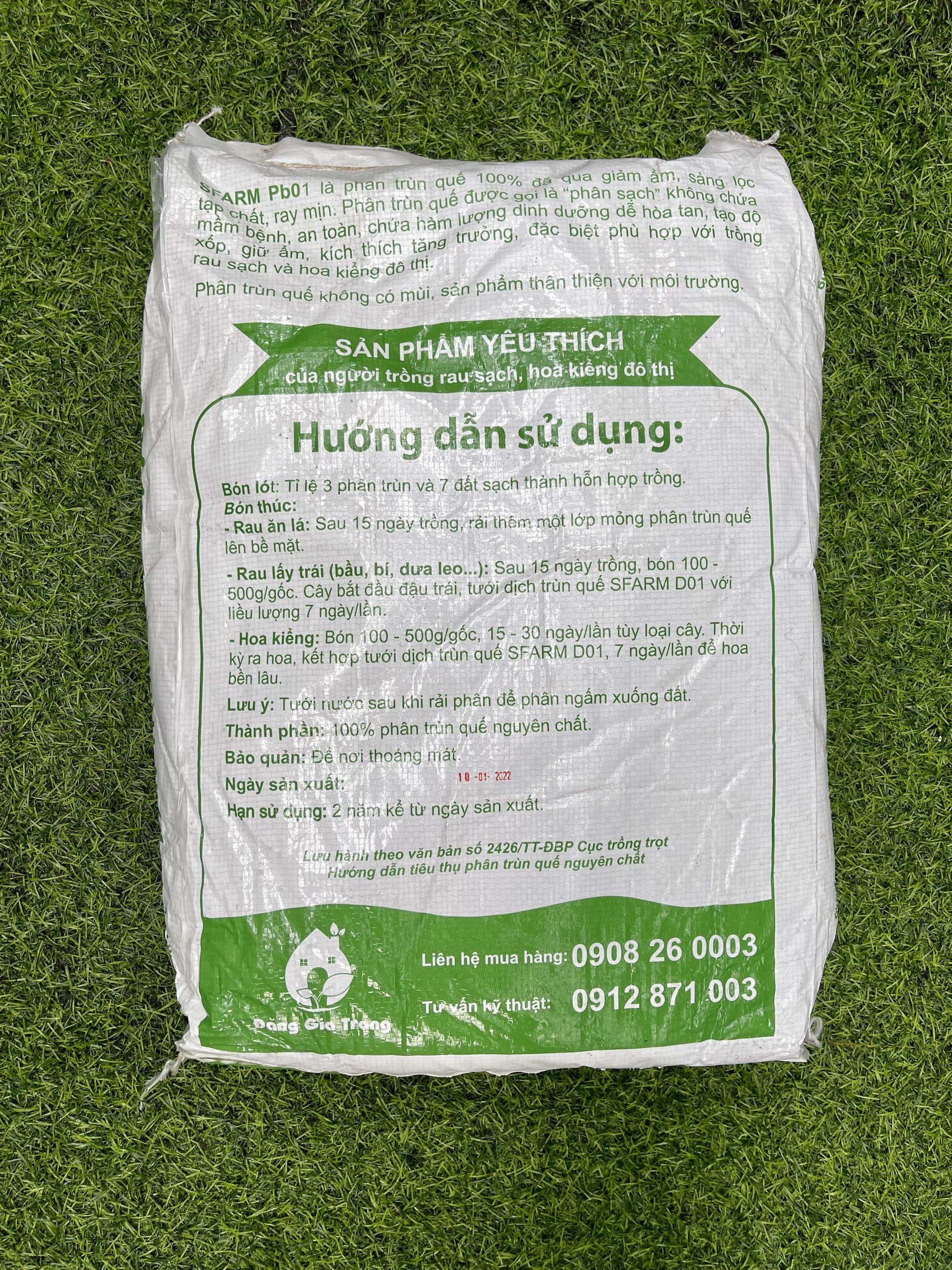 Phân trùn quế Sfarm nguyên chất 10kg
