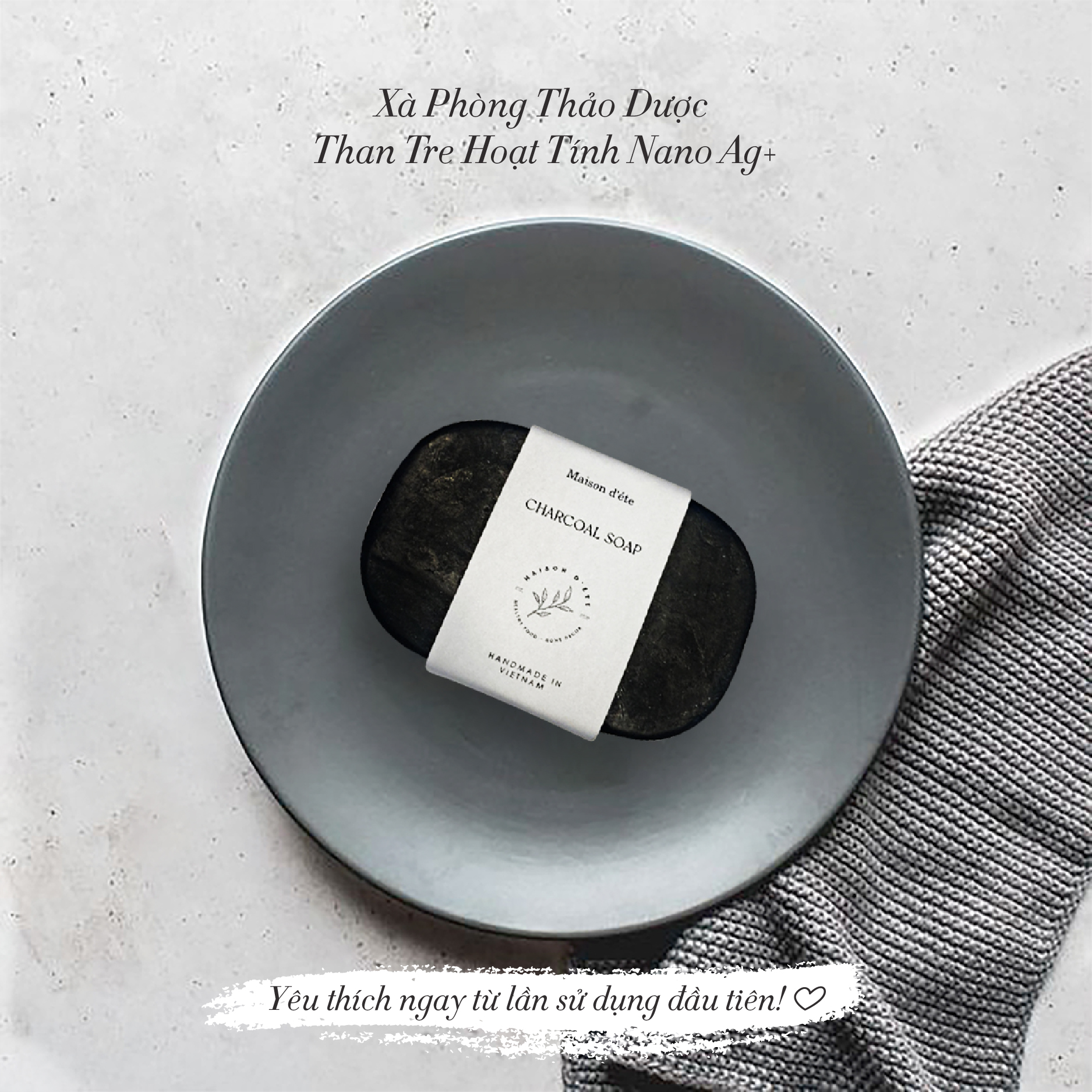 Xà Phòng Than Tre Hoạt Tính Nano Ag+