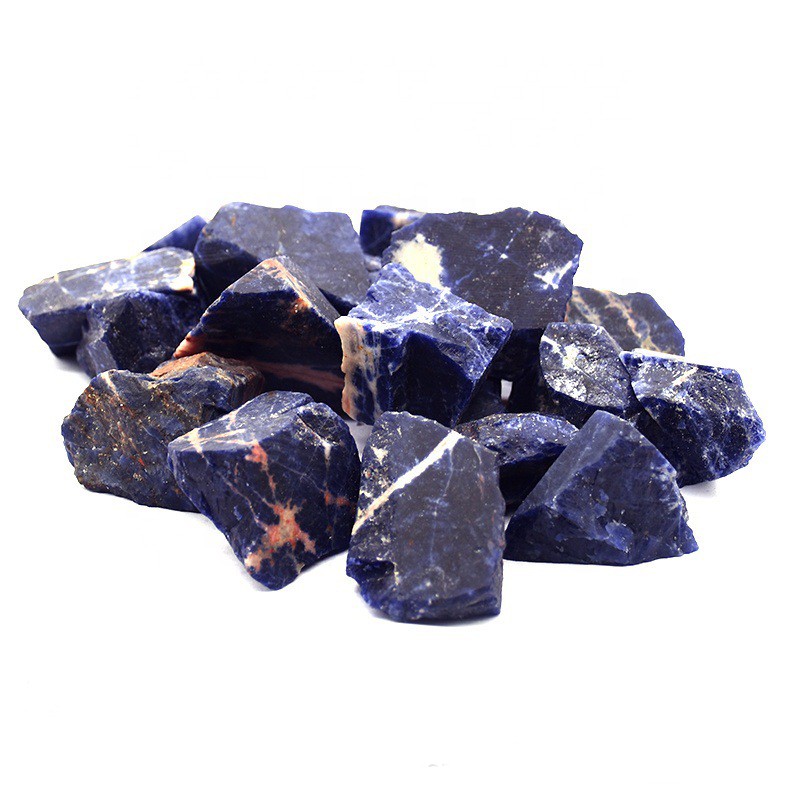 Đá thô thanh tẩy Sodalite chơi tarot E12, phong thủy