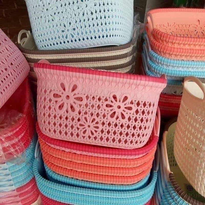 GIỎ NHỰA GIẢ MÂY ĐA NĂNG HÀNG VIỆT NHẬT