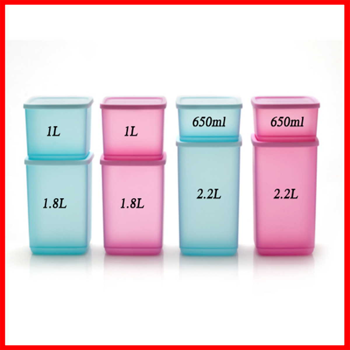 Bộ Hộp Bảo Quản Thực Phẩm Tupperware Pop Fiesta (8 hộp)
