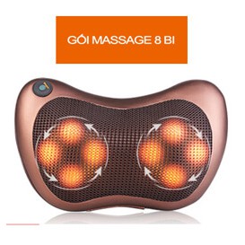 Gối mát xa hồng ngoại 8 bi