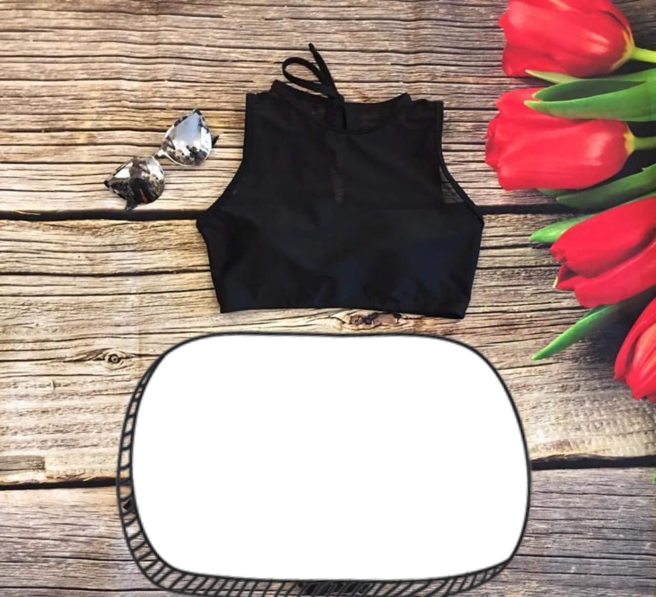 [HCM]Bikini áo phối lưới quần đan dây
