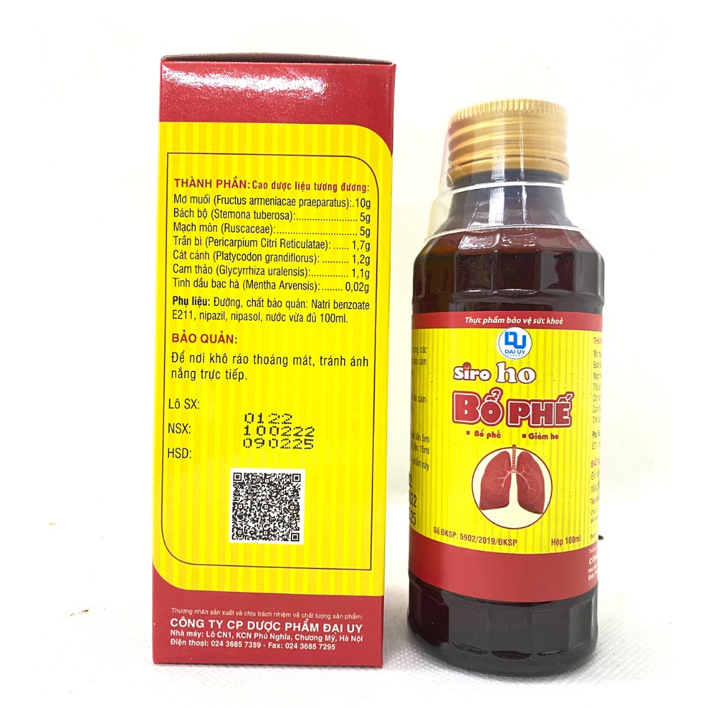 Siro ho Bổ Phế Đại Uy Chai 100ml - 125ml