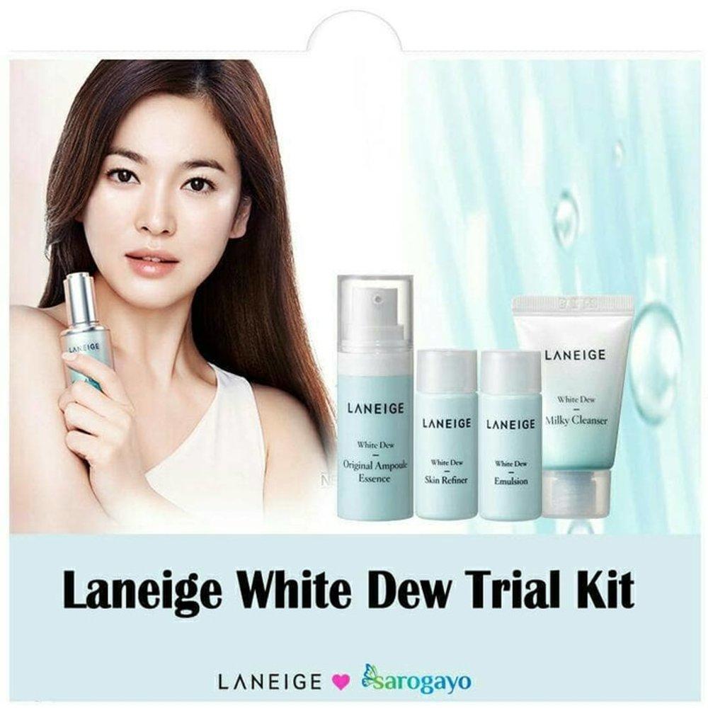 Bộ Kit Dưỡng Trắng, Dưỡng Ẩm Da Laneige White Dew Trial Kit 4 Item tốt nhất