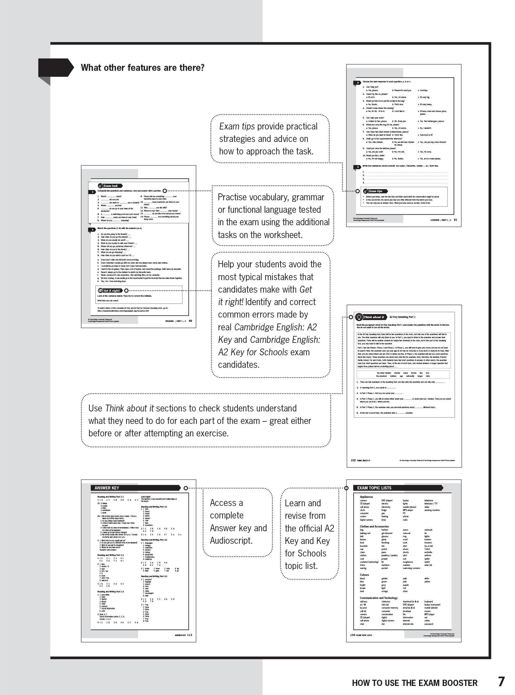 EXAM BOOSTER FOR A2 KEY AND A2 KEY FOR SCHOOL 2ND EDITION (SÁch đen trắng)