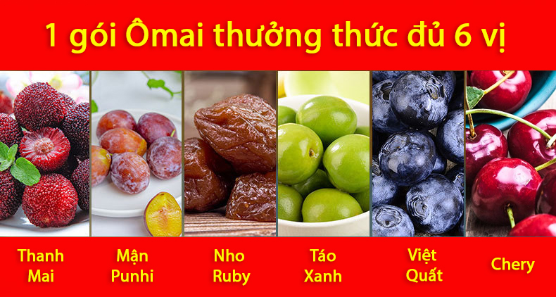 [SHIP HỎA TỐC] Ô mai mận mix 6 loại túi 500g