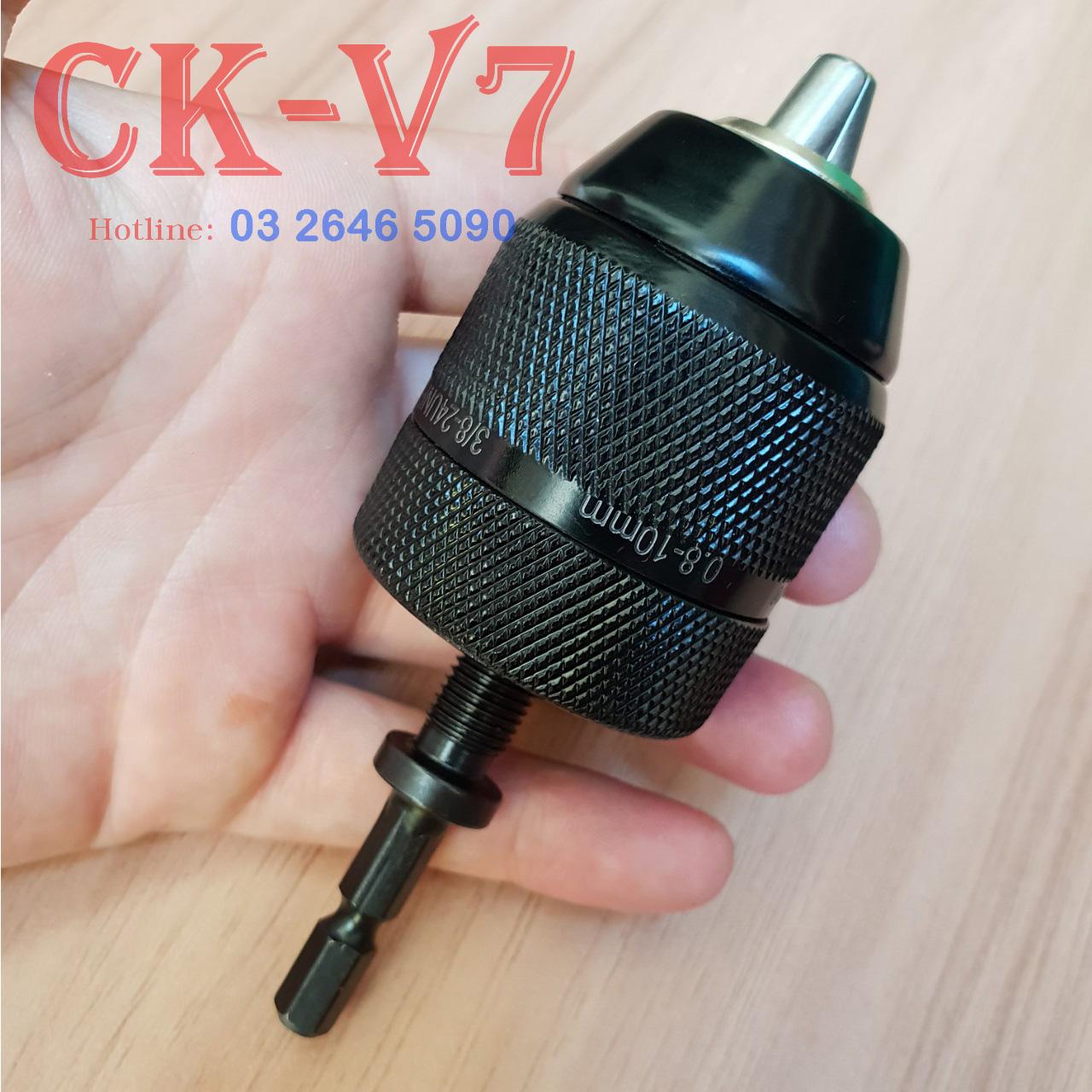 ĐẦU KẸP MŨI KHOAN 10 LY SANG CHUÔI LỤC GIÁC HỢP KIM