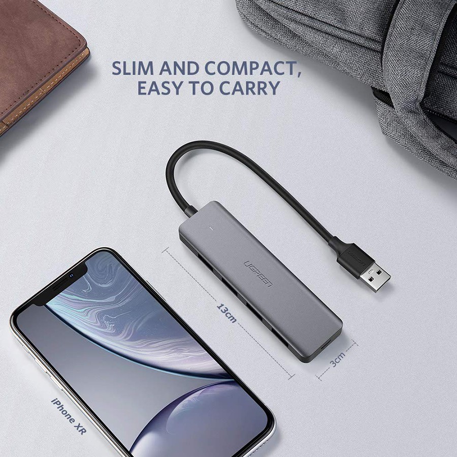 Bộ chia USB 3.0 ra 4 cổng Ugreen 50985 có nguồn phụ  - HapuStore