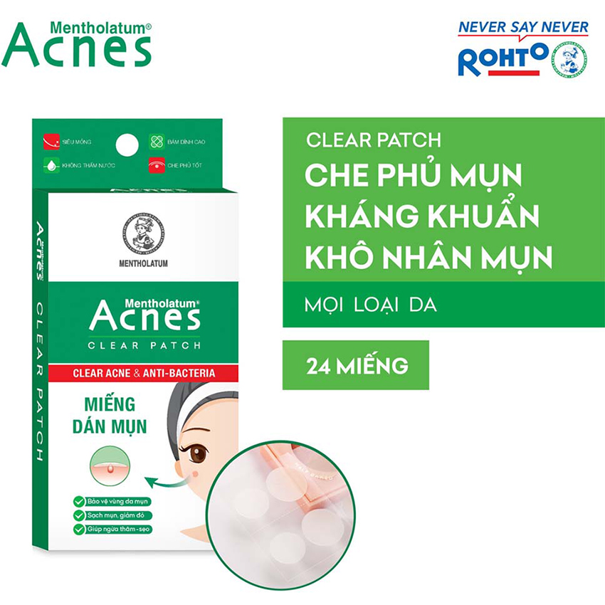 Hộp 24 Miếng Dán Mụn Acnes Clear Patch