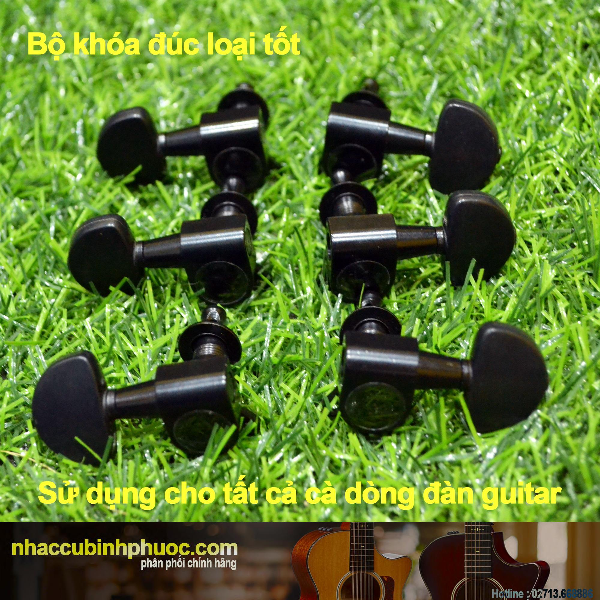 Bộ khóa đàn guitar thùng ( trắng )