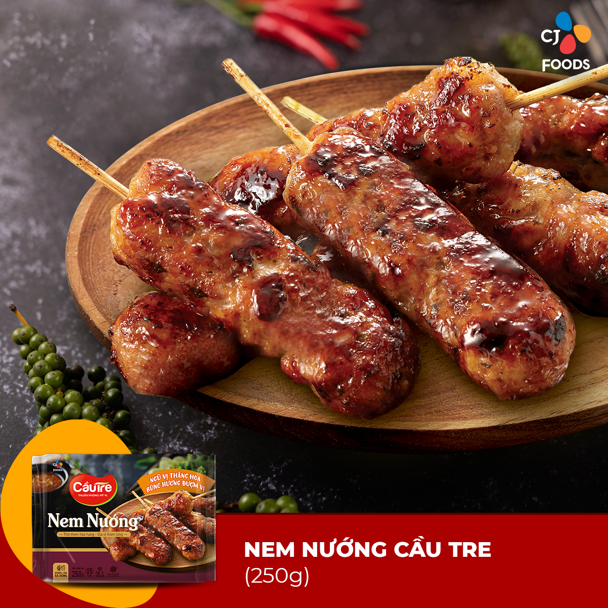 [Hỏa tốc] Nem nướng Cầu Tre gói 250g/400g (khác vị)