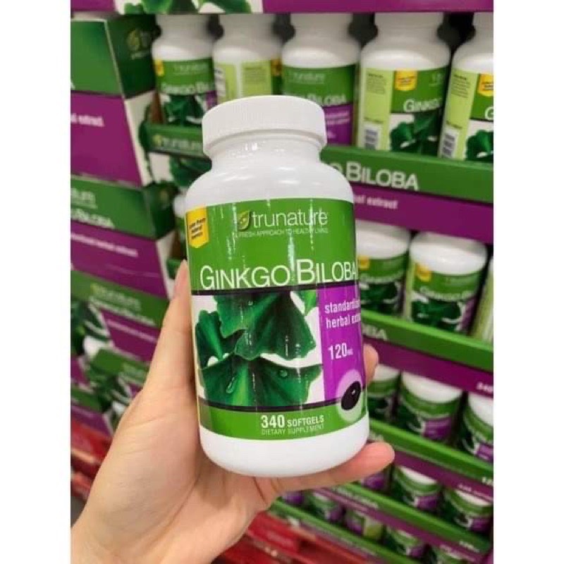 Date11/2025 viên uống bổ não trunature ginkgo biloba 120mg 340 viên