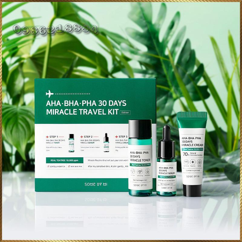 Set mini 3 món trị mụn Some By Mi AHA- BHA-PHA 30 Days Miracle Travel Kit MTK3 giá rẻ