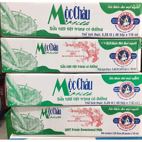 Thùng sữa tươi Mộc Châu bé 110ml (48 hộp)