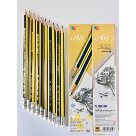 Sỉ (1 hộp/10c) bút chì gỗ hb gp-04 hàng công ty