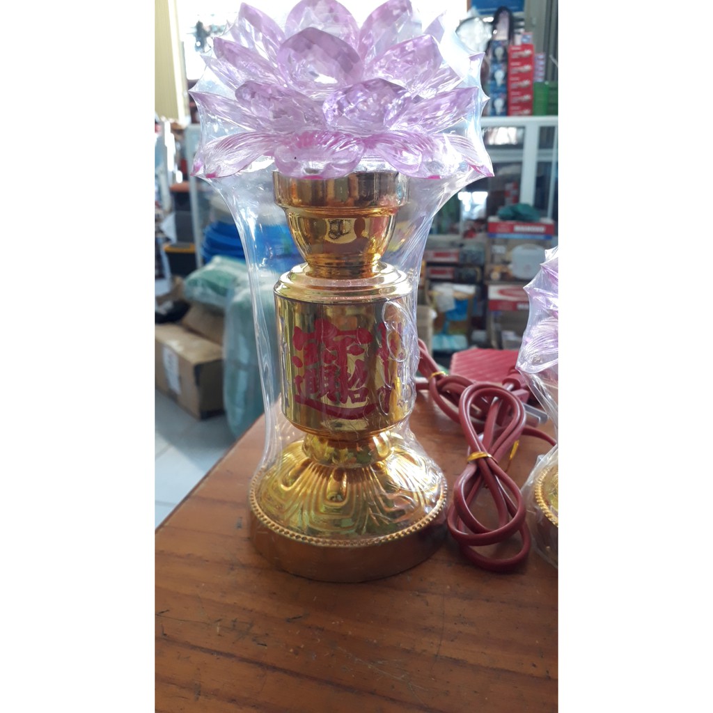 Đèn thờ hoa sen đổi nhiều màu siêu đẹp siêu đẹp