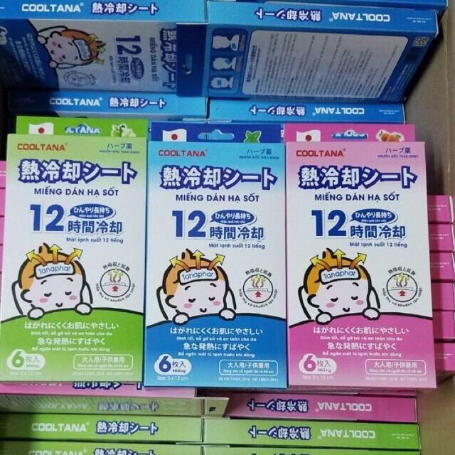 Hộp 6 Miếng Dán Hạ Sốt COOLTANA cho bé