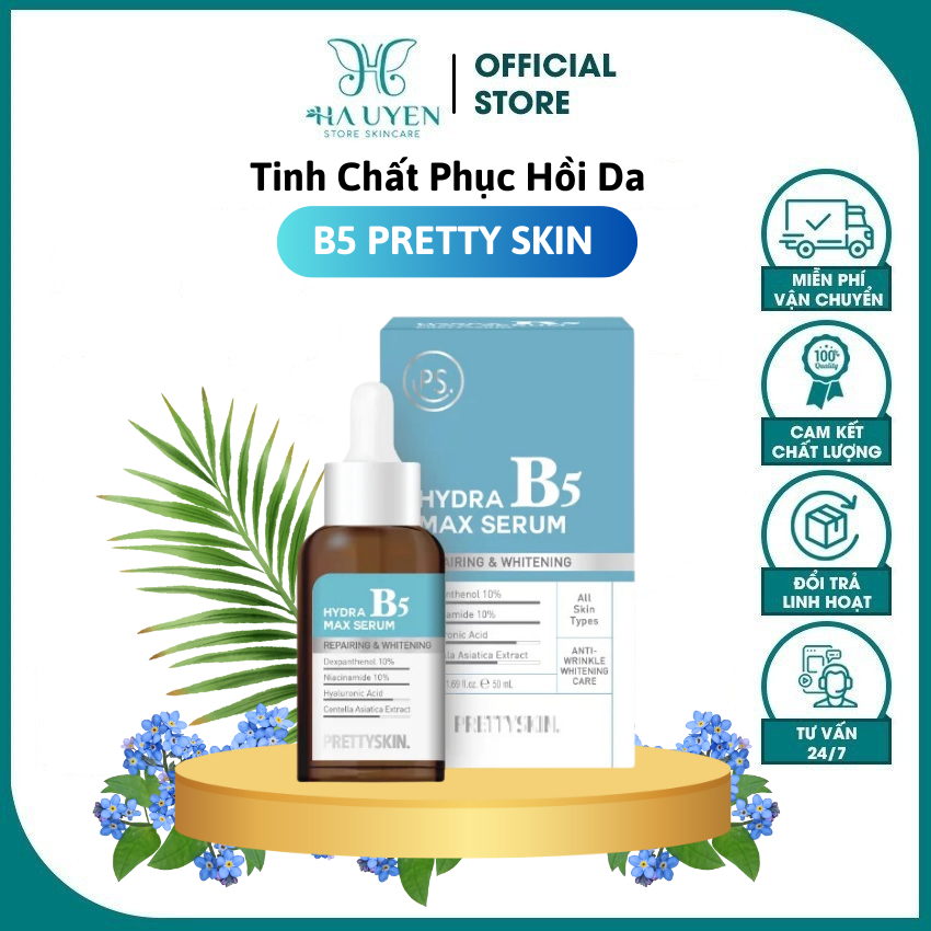 Tinh Chất Phục Hồi Da B5 PRETTY SKIN 50ml, Dưỡng Trắng, Phục Hồi & Chống Lão Hóa Da