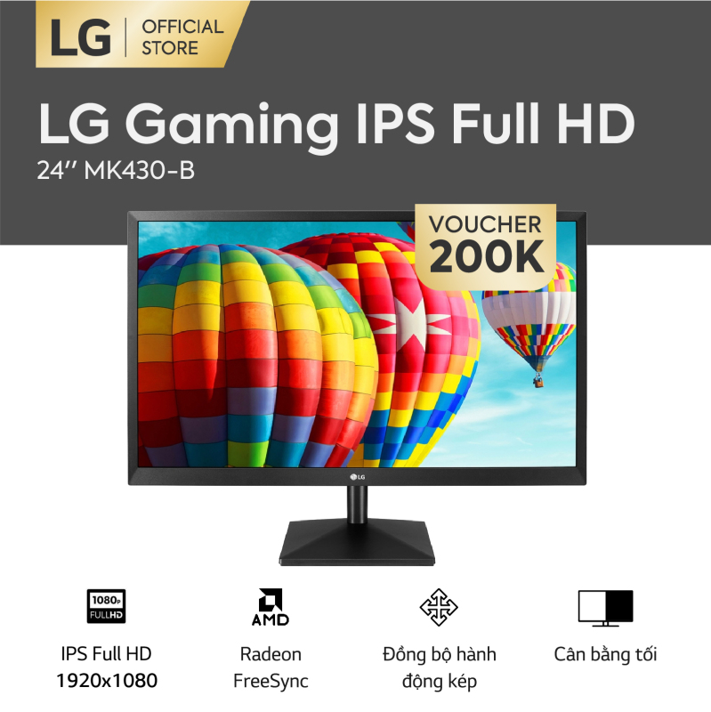 Bảng giá [FREESHIP - VOUCHER 200K] Màn hình máy tính LG Gaming IPS Full HD 1920 x 1080 l 5ms 75Hz l FreeSync™ l 24MK430H-B l HÀNG CHÍNH HÃNG Phong Vũ