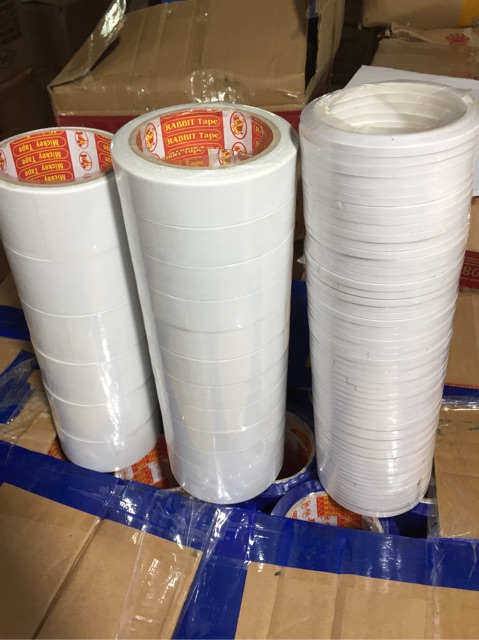 Băng dính 2 mặt trắng (1 lốc)