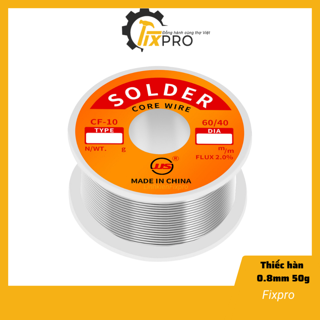 Thiếc hàn 50g sn60/40 nhẹ lửa, bám thiếc tốt - fixpro