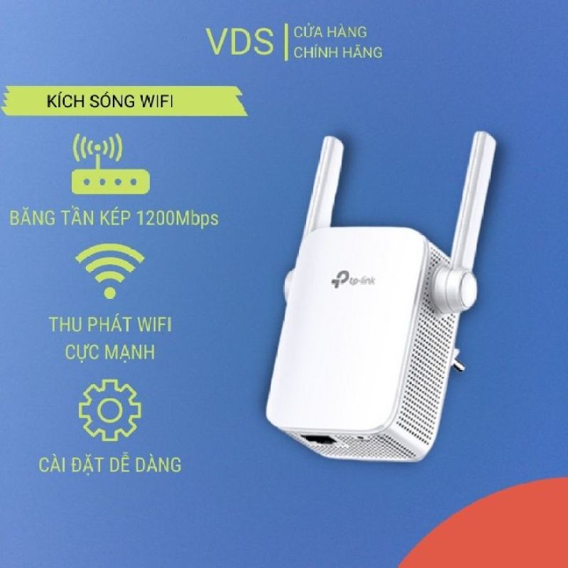 Bộ mở rộng sóng wifi Tplink AC1200 RE305 chính hãng,kích sóng wifi băng tần kép -VDS SHOP