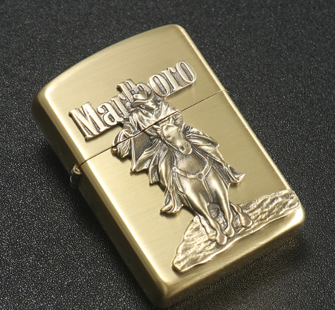 Emblem hình dán bật lửa Zippo cao bồi