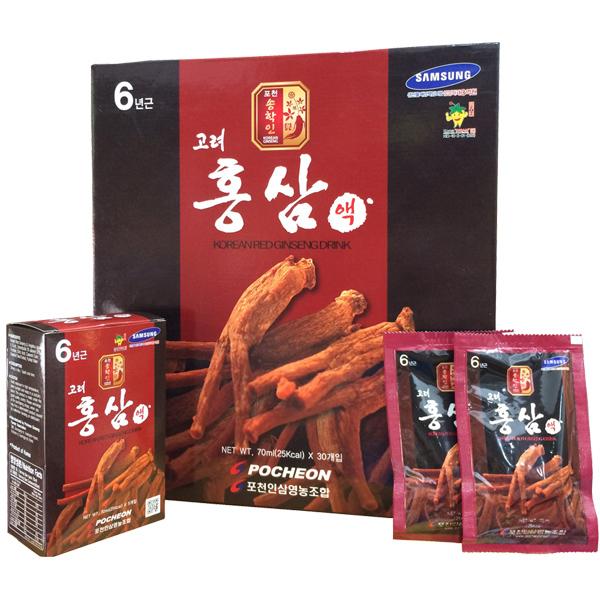 Nước hồng sâm Hàn Quốc Pocheon (hộp 30 gói x 70ml)