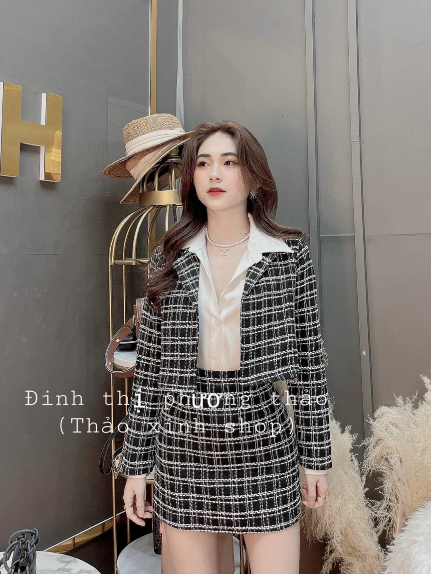 Sét dạ 3 món xinh hàng thiết kế đẹp ton dáng ld0223