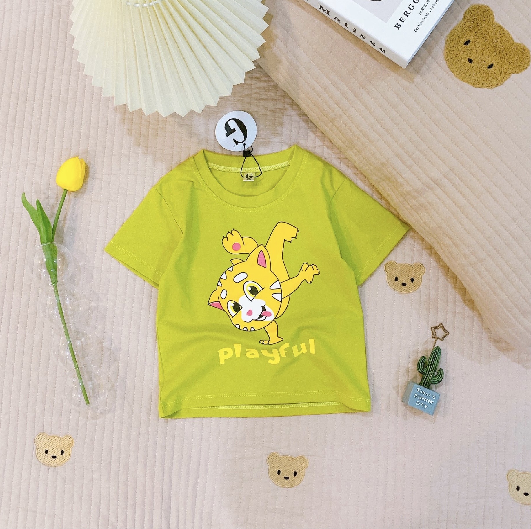 [Hoàn Tiền 6%] Lyvyshop - (Hàng Đẹp) Áo thun cộc tay bé trai, bé gái bé 09-28kg - giá 01 áo