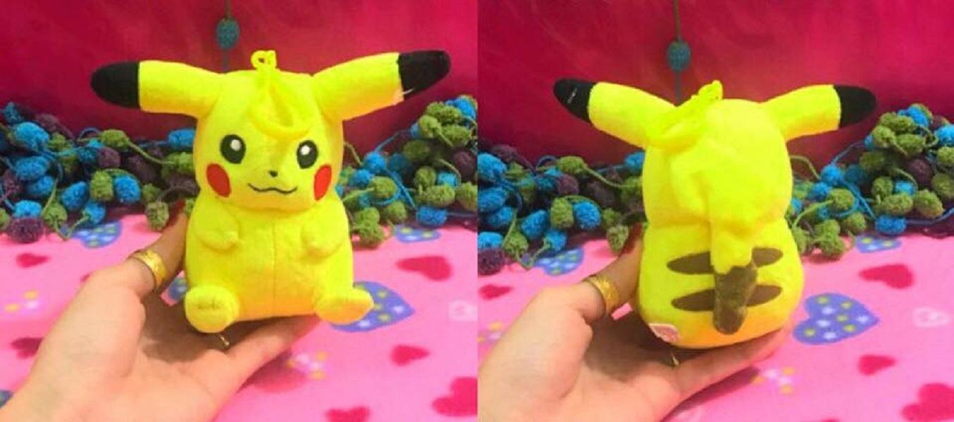 Móc khóa gấu bông Pikachu dễ thương