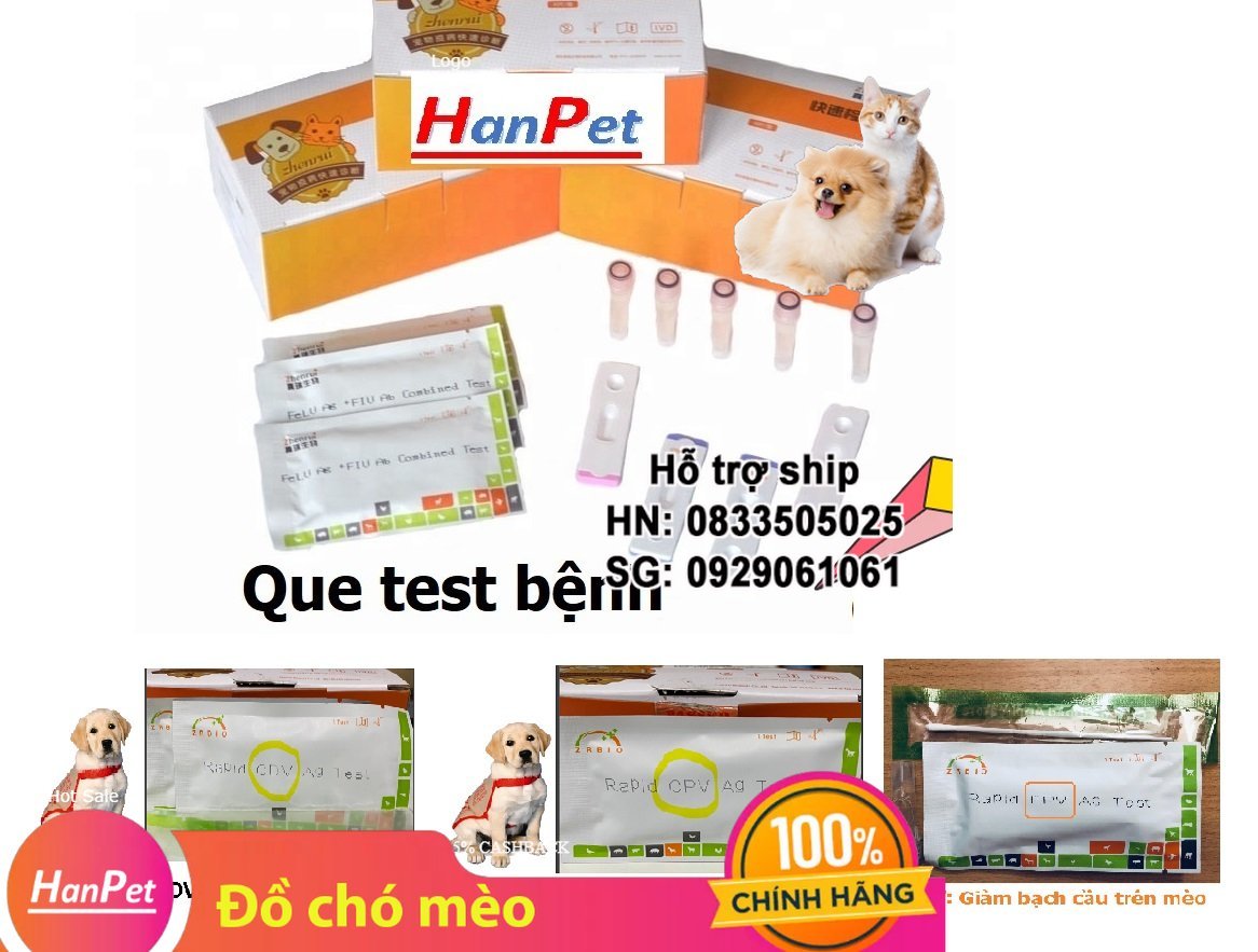 Test bệnh thú cưng que thử bệnh chó mèo Parvo Care FPV