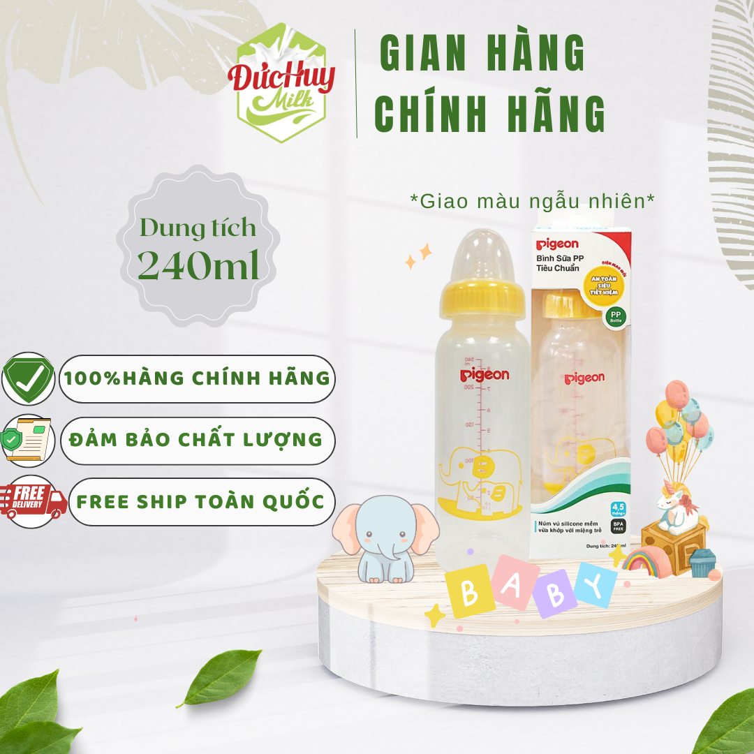 Bình sữa tiêu chuẩn Pigeon 240ml