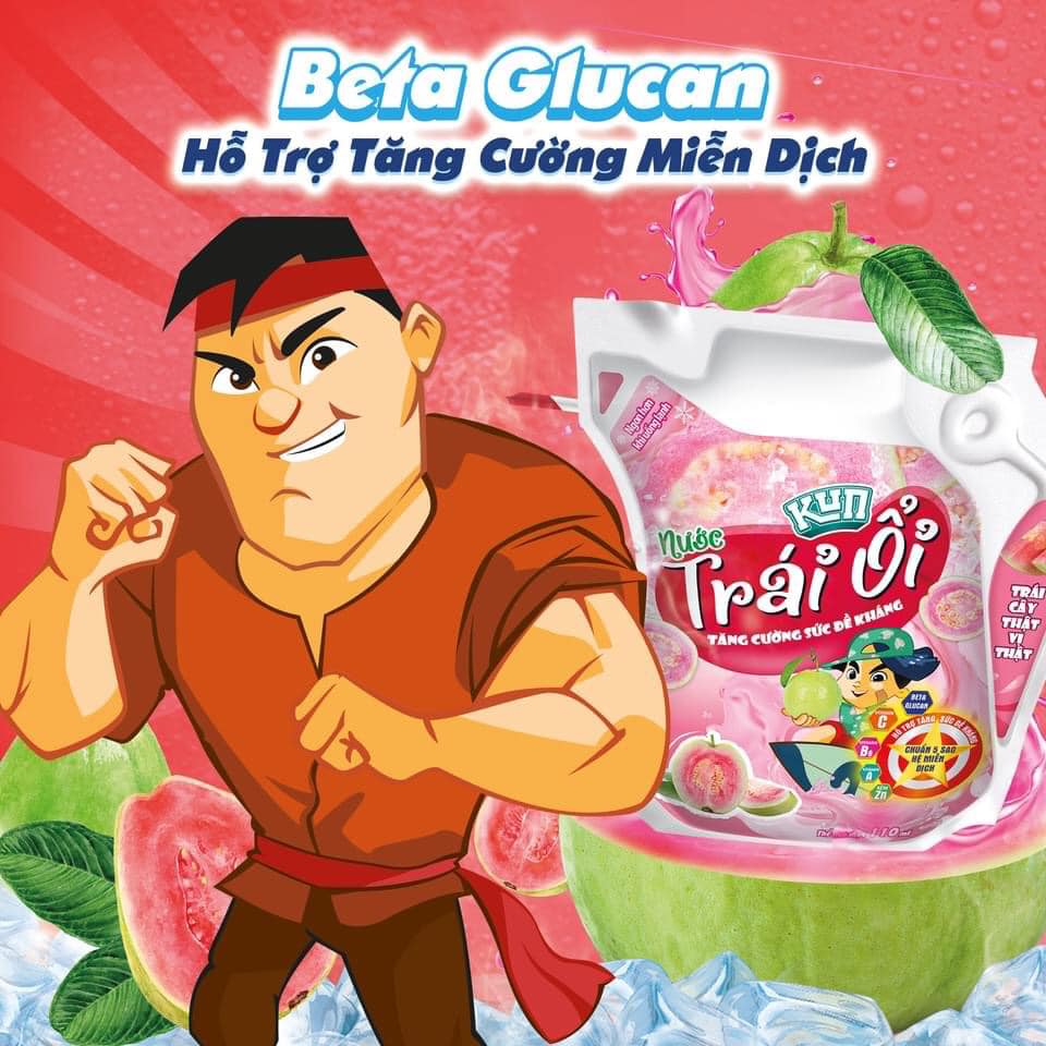 [HCM]NƯỚC ỔI KUN TÚI 110ML