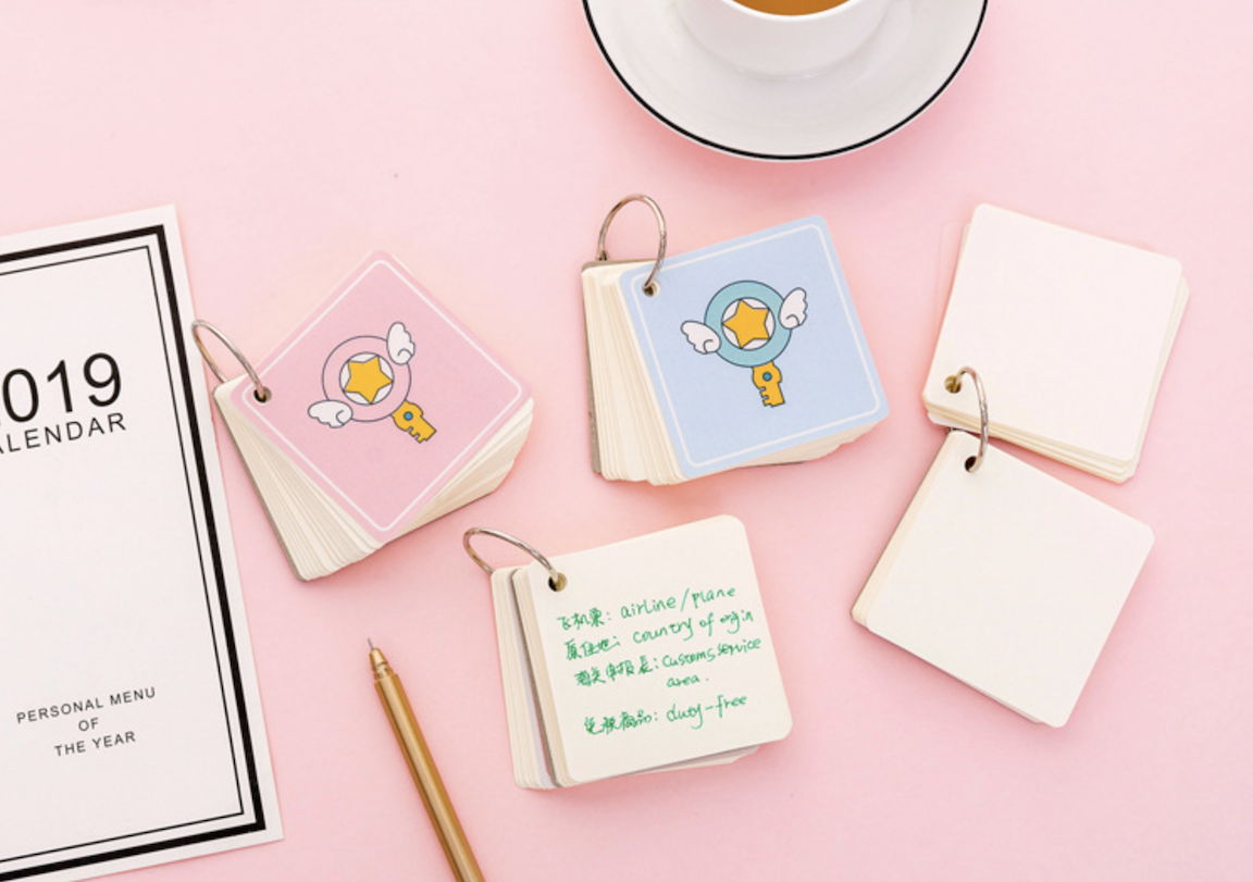 FlashCard - Giấy note - kèm móc tiện dụng