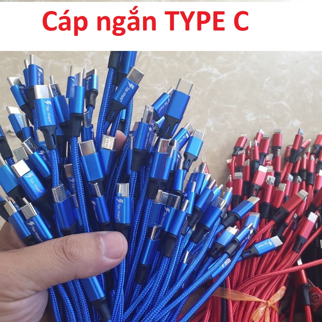 [HCM]Cáp sạc ngắn 20cm - 30cm dây dù siêu bền cho Type C - iphone - Micro usb