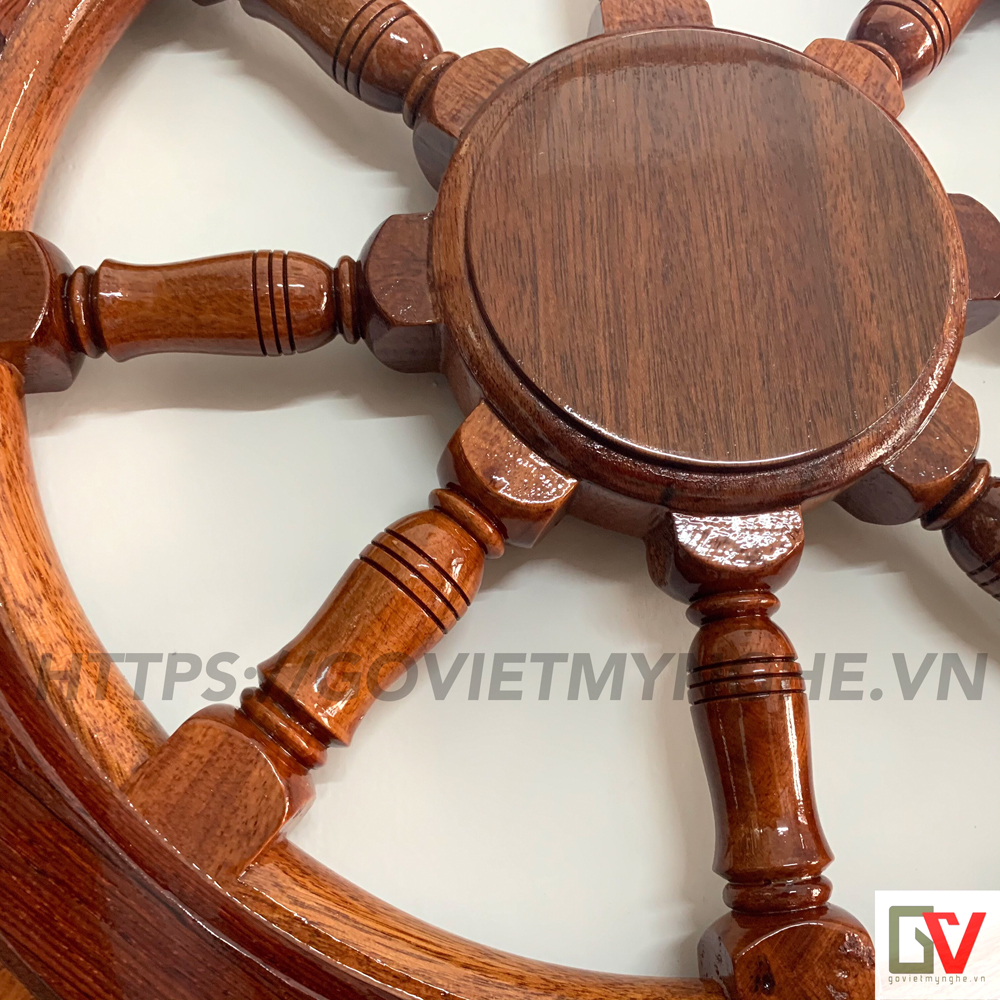 Vô Lăng Tàu Gỗ Trang Trí Ø60cm (Không Đồng Hồ)