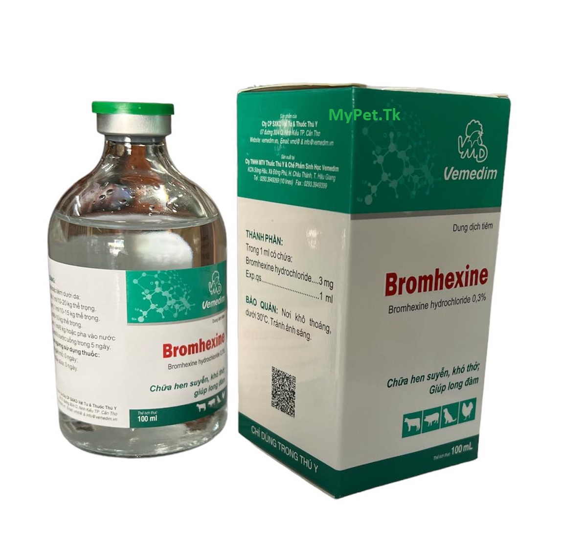 Vemedim Bromhexine 100ml - long đờm, dễ thở